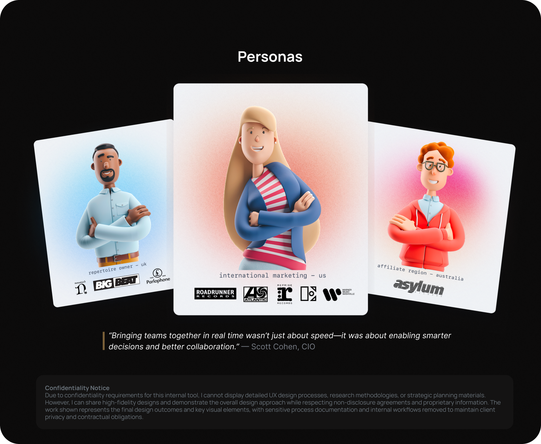 warner music group user research process personas